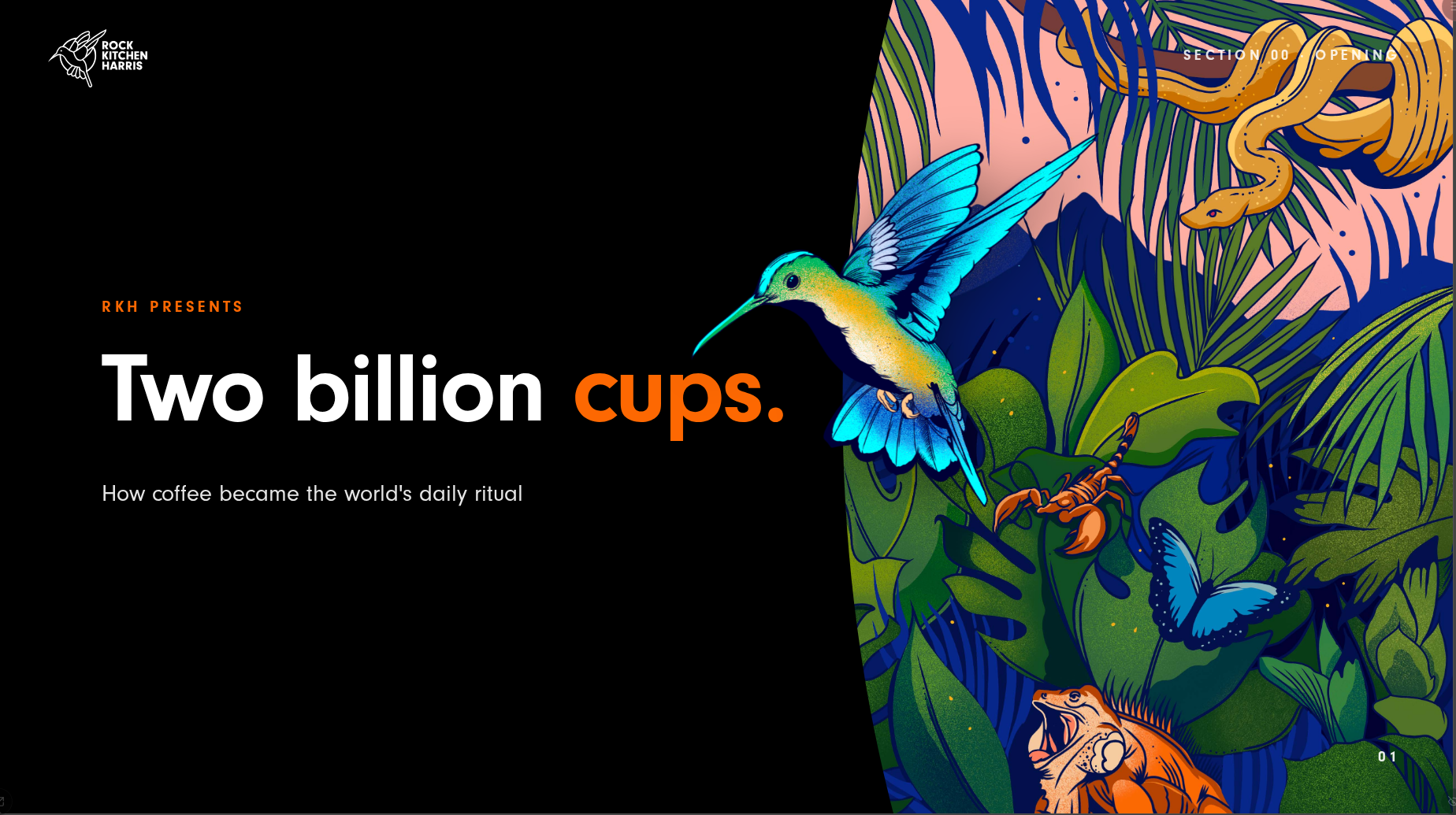 Cover slide from the Two Billion Cups demo deck