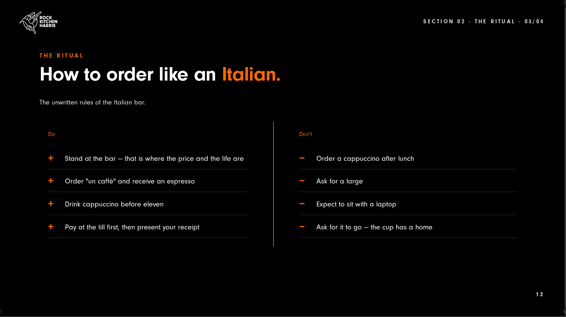 A do and don't comparison slide